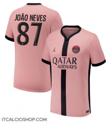 Paris Saint-Germain Joao Neves #87 Terza Maglia 2024-25 Manica Corta